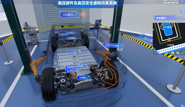 新能源汽车虚拟仿真教学软件的技能培训模块